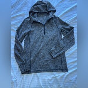 Lululemon grey Hooded Long Sleeve Top
